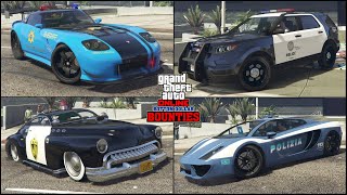 GTA Online  Possible Police Vehicles for Bottom Dollar Bounties DLC [upl. by Ertemed]