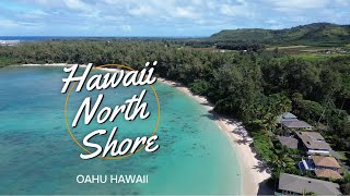 Explore North Shore Oahu Hawaii By Drone Beach Paradise Clear Water Amazing Views [upl. by Celestina]