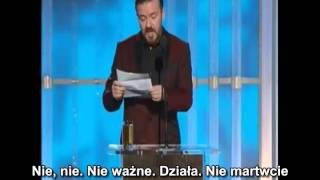 Ricky Gervais 2012 Golden Globes Opening Monologue PL [upl. by Eirrehc819]