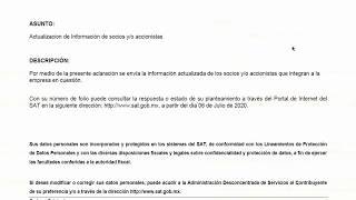 Escrito libre para actualizar Información de socios o accionistas DESCARGALO [upl. by Akemed]