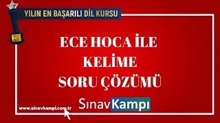 İNGİLİZCE KELİME SORU ÇÖZÜMÜ I ECE HOCA [upl. by Nodlew]