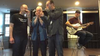 David Barrett Steve Baker Joe Filisko and Eric Noden at Harmonica Masters Workshop [upl. by Gloriane]