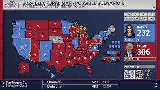 Presidential Election 2024 Electoral Map Latest — 930 pm Update [upl. by Buhler]