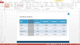 PowerPoint 2013 Tabellen Tutorial Tabellen optisch ansprechend aufbereiten video2braincom [upl. by Rennat370]