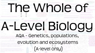 The whole of AQA ALevel Biology  Genetics populations evolution and ecosystems  Revision [upl. by Igenia]