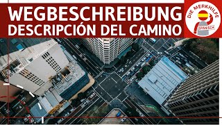 Wegbeschreibung auf Spanisch  Descripción del camino  Orte Vokabular amp Beschreibung eines Weges [upl. by Elery]