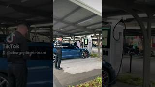 A Porsche Taycan charged at Charges DC Charging station in Ha Noi city porsche taycan [upl. by Dola]