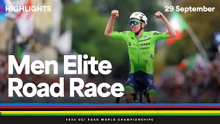 Men Elite Road Race highlights  2024 UCI Road World Championships [upl. by Gnni]