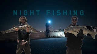 4K Bay Area Night Shark Fishing At Airport COPS SHOW UP [upl. by Tay]