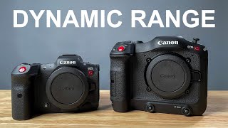 Canon R5C vs C70  Dynamic Range [upl. by Tiloine]