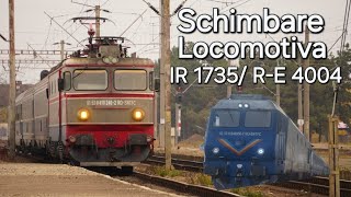 Schimbare Locomotiva IR 1735RE 4004  Locomotive change on the IR 1735RE 4004 Train 02 Nov 24 [upl. by Dougal211]