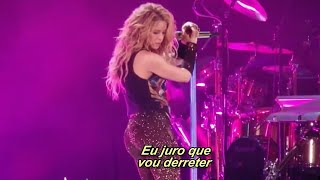 Shakira  Perro FielEl Perdón Live El Dorado World Tour Legendado [upl. by Hnirt]