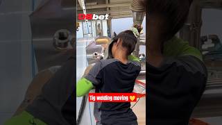 Tig Welding Moving 🤍 tig mig shorts views subscribe [upl. by Amaj]