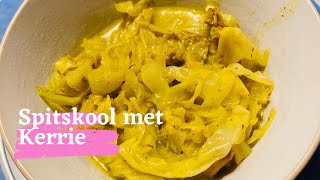 Spits kool met Kerrie en Kokosmelk  Cabbage Curry [upl. by Akedijn]