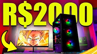 MELHOR PC Gamer Barato 2024 até 2000 Reais PRA RODAR TUDO EDITAR VÍDEOS E FAZER LIVE INACREDITÁVEL [upl. by Fortune]