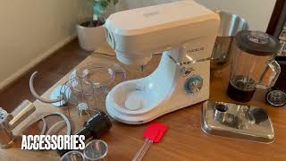 COOKLEE 6 IN 1 Stand Mixer 85 Qt Multifunctional Electric Kitchen Mixer Review [upl. by Neira]