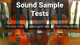 Violin Sound Test Sample Fernando vs Bachendorff vs Violin Village Violin  Honest Review [upl. by Ahsilrak]