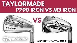 TaylorMade P790 Iron VS TaylorMade M3 Iron Head To Head [upl. by Alliuqal]