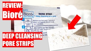 REVIEW Biore Deep Cleansing Pore Strips  Original  Unclog Pores [upl. by Nolram]