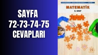 6 SINIF MATEMATİK KİTABI SAYFA 72  73 74 75 CEVAPLARI [upl. by Tattan276]