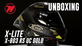 Unboxing casco Xlite X803 RS Ultra Carbon Edición GOLD ⭐🔝 [upl. by Ydnahs69]