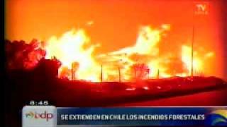 Incendio forestal en Chile [upl. by Tram]