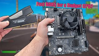 DDR4 vs DDR5 RAM with a budget CPU  Does it improve gaming performance [upl. by Nekial]