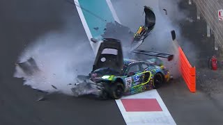 Stefano Borghi Hard Crash  2023 Gulf 12 Hours  Yas Marina [upl. by Enialehs194]