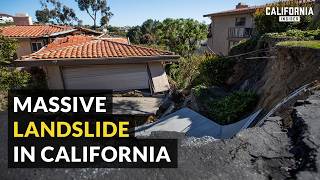 Massive Landslide in California Threatening Hundreds of Homes  Rancho Palos Verdes [upl. by Ecylla]