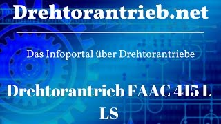 Drehtorantrieb FAAC 415 L LS  Tipps und Preisvergleich [upl. by Yeltnarb715]