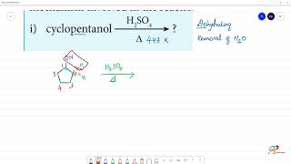 cyclopentanol  H2SO4 ∆ [upl. by Marigold]