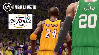 NBA Live 10  The Finals  Celtics Dee4Three vs Lakers Andrew  Kobe Bryant and Pierce w 26 pts [upl. by Iraam]