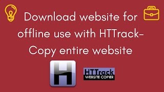 Download website for offline use with HTTrack  Copy entire website [upl. by Terrie]