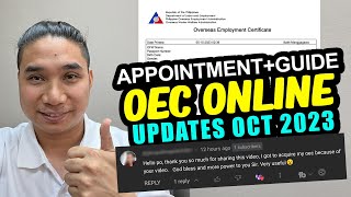 OEC Online Appointment 2023  Paano kumuha ng oec exemption online [upl. by Siuqcram]