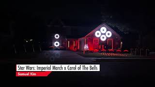 2023 Christmas Light Show  Star Wars Imperial March x Carol of The Bells [upl. by Airdna]