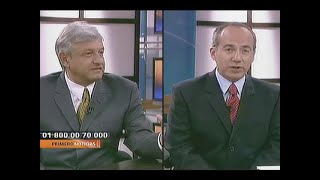 2006 Entrevistas a AMLO y Felipe Calderón tras elecciones [upl. by Nagaek]