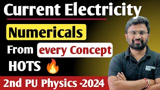 Current Electricity Important Numerical HOTS  2nd PUC Physics Exam 2024 [upl. by Britton]