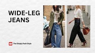 From Casual to Chic  WideLeg Jeans Outfit Inspirations [upl. by Ecinej]