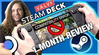 Steam Deck 1Month Review SteamOS Difficulties Software amp User Experience [upl. by Malinowski]