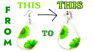 Transform Pierced Earrings into CLIPON Earrings in Seconds [upl. by Darton]