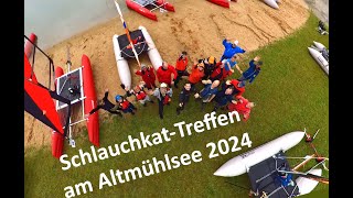 Gemischte Regatta SchlauchseglerTreffen Altmühlsee 2024 Smartkat Happy Cat Minicat [upl. by Aicinoid]