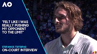 Stefanos Tsitsipas OnCourt Interview  Australian Open 2024 First Round [upl. by Ellennahs478]