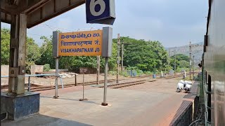 VISAKHAPATNAM RAILWAY STATION ON BOARD DEPARTING VSKPPSA MEMU PASSENGER [upl. by Kacey639]