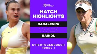 Aryna Sabalenka vs Kateryna Baindl  2022 sHertogenbosch Round 1  WTA Match Highlights [upl. by Hodosh]