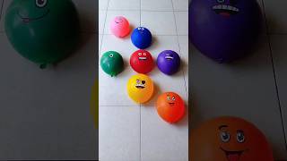 Red Green Yellow Emoji Balloon Popping Video Reverse asmr satisfying [upl. by Tobiah529]