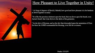 Psalm 133 KJV  How Pleasant to Live Together in Unity [upl. by Lledyl]