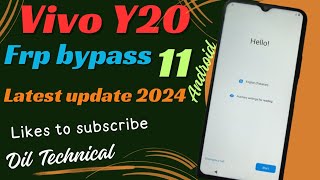 Vivo y20 Frp bypass latest update 2024 Android 11 [upl. by Bonis]