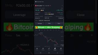 1 min scalping in Bitcoin  1100 quick trading profit in Binance 🔥🔥 [upl. by Iyre3]