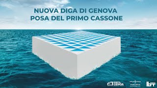 Posa del primo cassone  Nuova Diga Foranea di Genova [upl. by Sapphira]