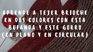 Aprende con este TUTORIAL a tejer punto BRIOCHE a dos colores [upl. by Nahtanod]